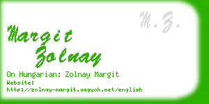 margit zolnay business card
